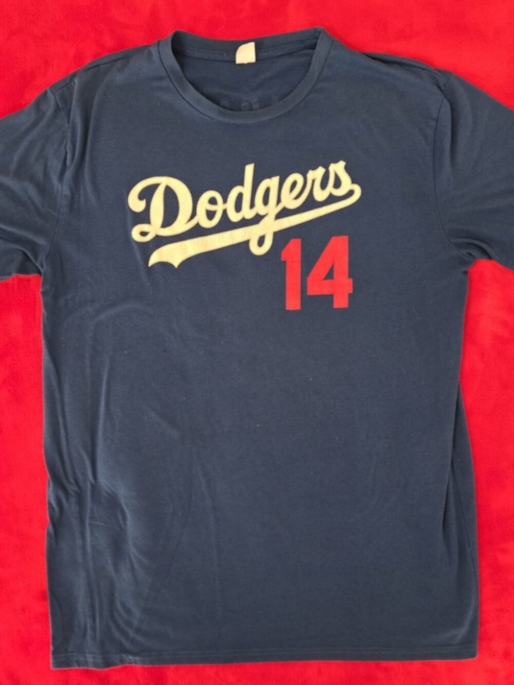Los Angeles Dodgers Shirt Size XL Blue MLB 150 Baseball Kike Hernandez #14 SGA
